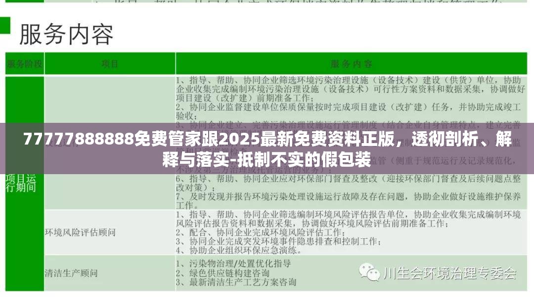 77777888888免费管家跟2025最新免费资料正版，透彻剖析、解释与落实-抵制不实的假包装