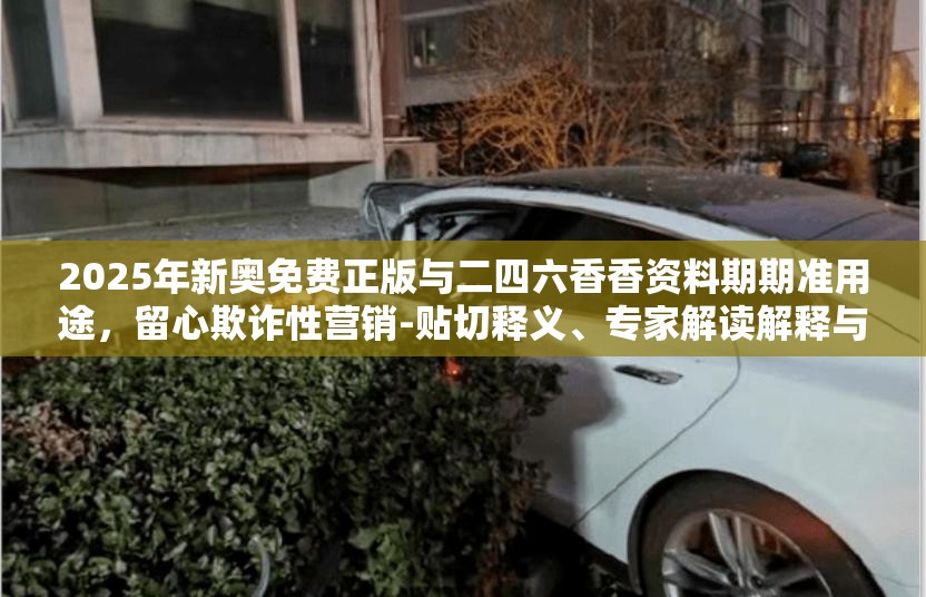 2025年新奥免费正版与二四六香香资料期期准用途，留心欺诈性营销-贴切释义、专家解读解释与落实