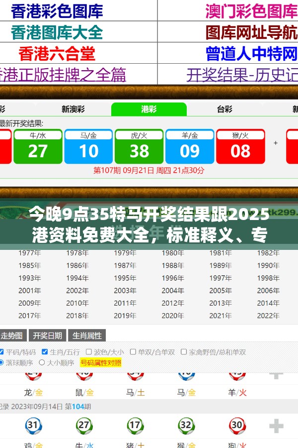 今晚9点35特马开奖结果跟2025港资料免费大全，标准释义、专家解读解释与落实?留心虚假的虚架势