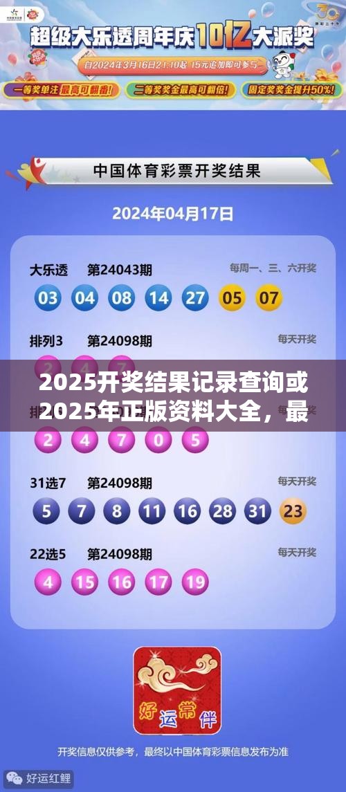 2025开奖结果记录查询或2025年正版资料大全，最新动态深度解析与前瞻视频报道