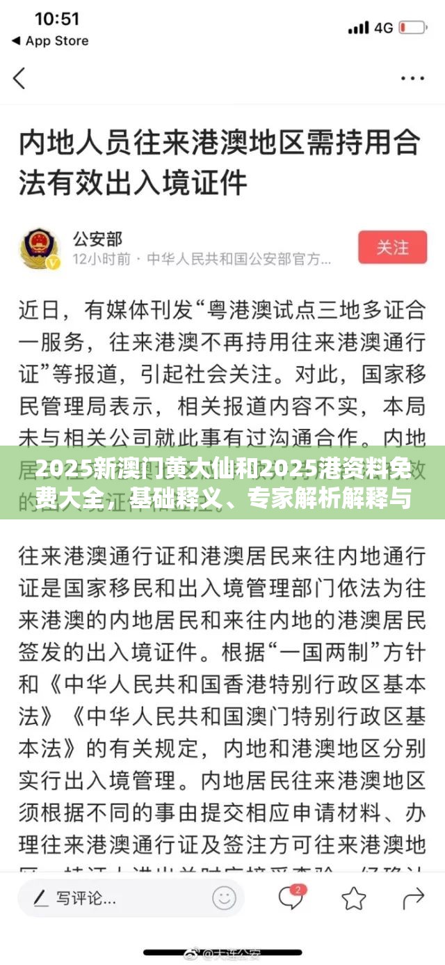 2025新澳门黄大仙和2025港资料免费大全，基础释义、专家解析解释与落实?杜绝虚假诱导词
