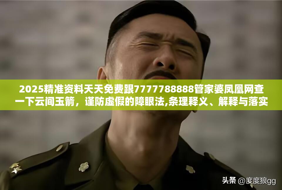 2025精准资料天天免费跟7777788888管家婆凤凰网查一下云间玉箭，谨防虚假的障眼法,条理释义、解释与落实