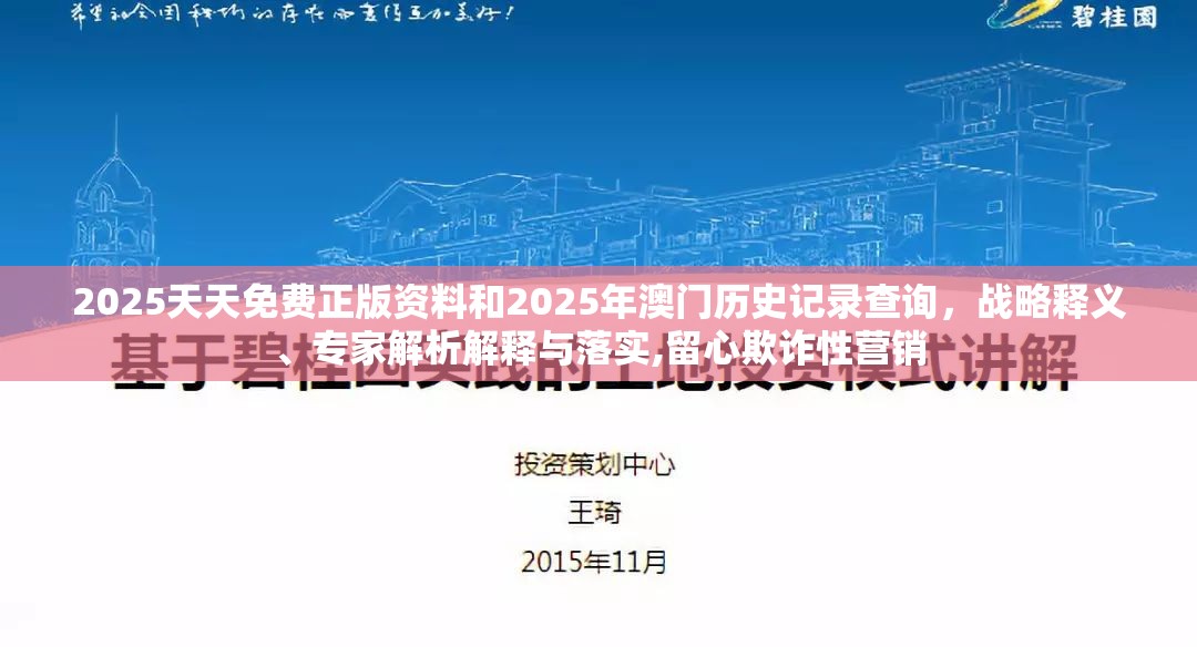2025天天免费正版资料和2025年澳门历史记录查询，战略释义、专家解析解释与落实,留心欺诈性营销