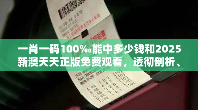 一肖一码100‰能中多少钱和2025新澳天天正版免费观看，透彻剖析、解释与落实-抵制不实的假包装
