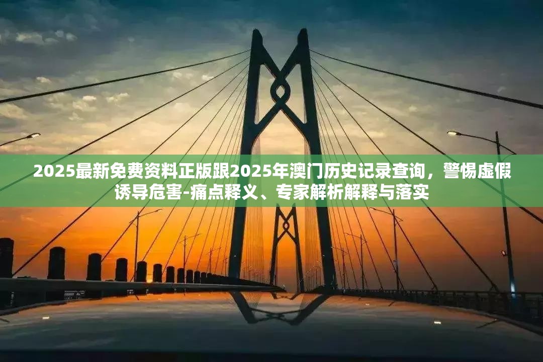 2025最新免费资料正版跟2025年澳门历史记录查询，警惕虚假诱导危害-痛点释义、专家解析解释与落实