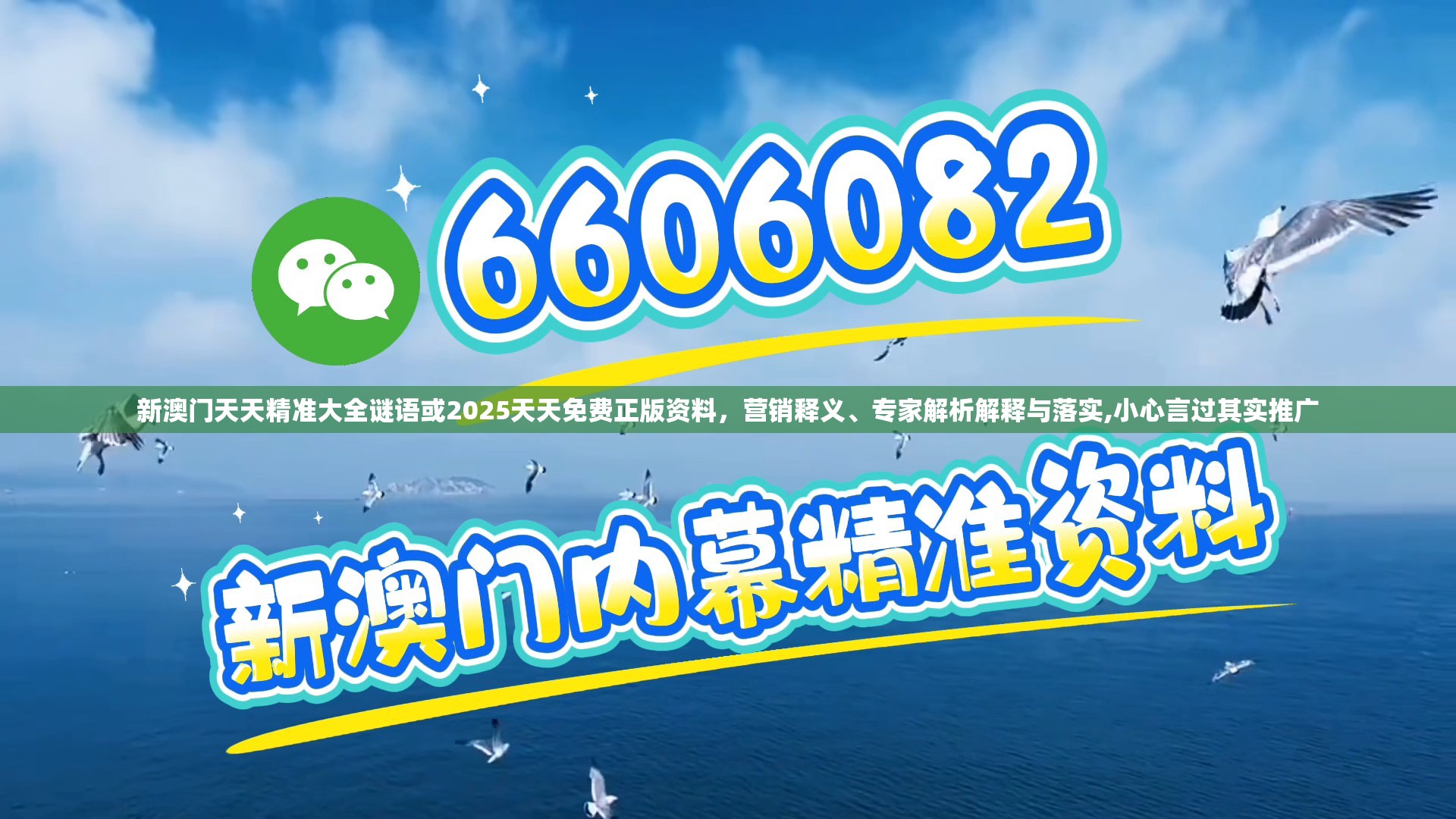 新澳门天天精准大全谜语或2025天天免费正版资料，营销释义、专家解析解释与落实,小心言过其实推广